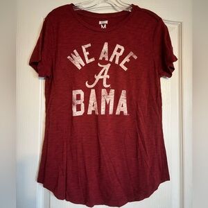 Tailgate “We are Bama” Women’s lightweight crimson T Shirt size medium